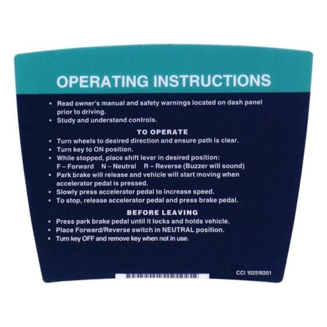 Decal - Club Car DS & Precedent Steering 2004-2011