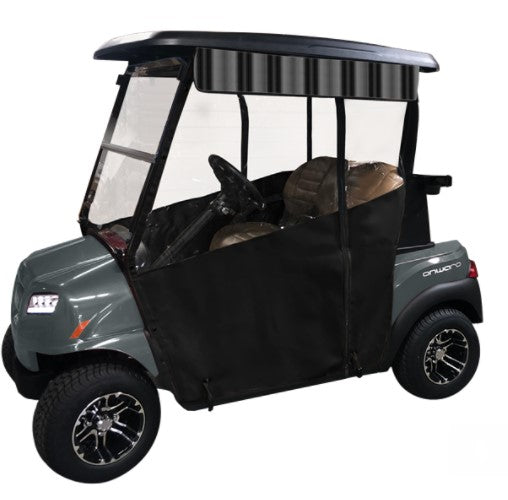 Enclosure Track Style Black Club Car – The Golf Cart People
