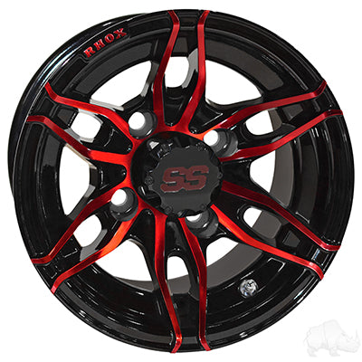 RHOX RX376, Gloss Black with Red, 10x7 ET-25